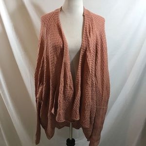 Cecico peach open front sweater - womens large